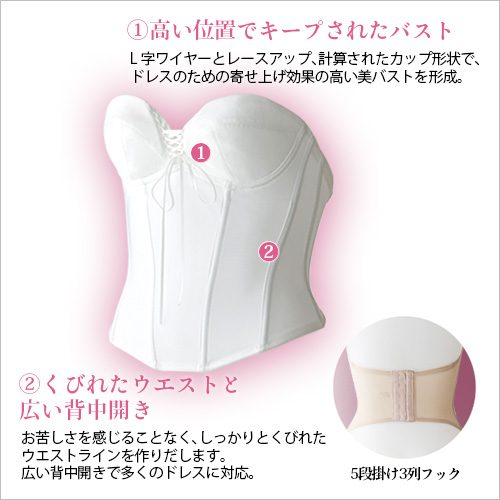 ビスチェ・ガードルセット【LuXY(リュクシー)】ブライダルインナーの 