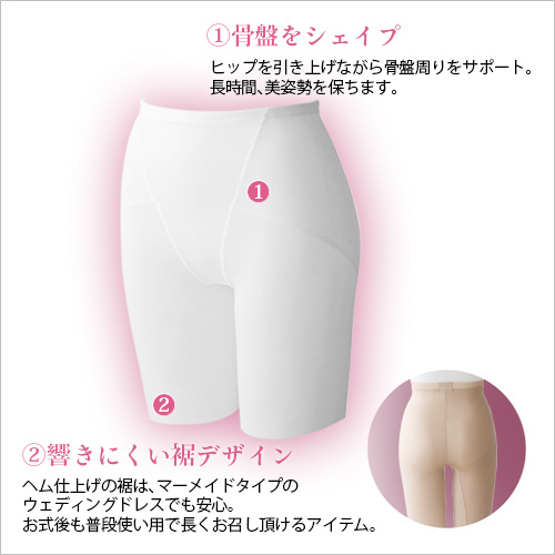 下半身もしっかり補正ロングガードル Luxy リュクシー ブライダルインナーの通販専門店